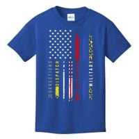 First Responders Hero Flag Nurse Ems Police Fire Military Gift Kids T-Shirt