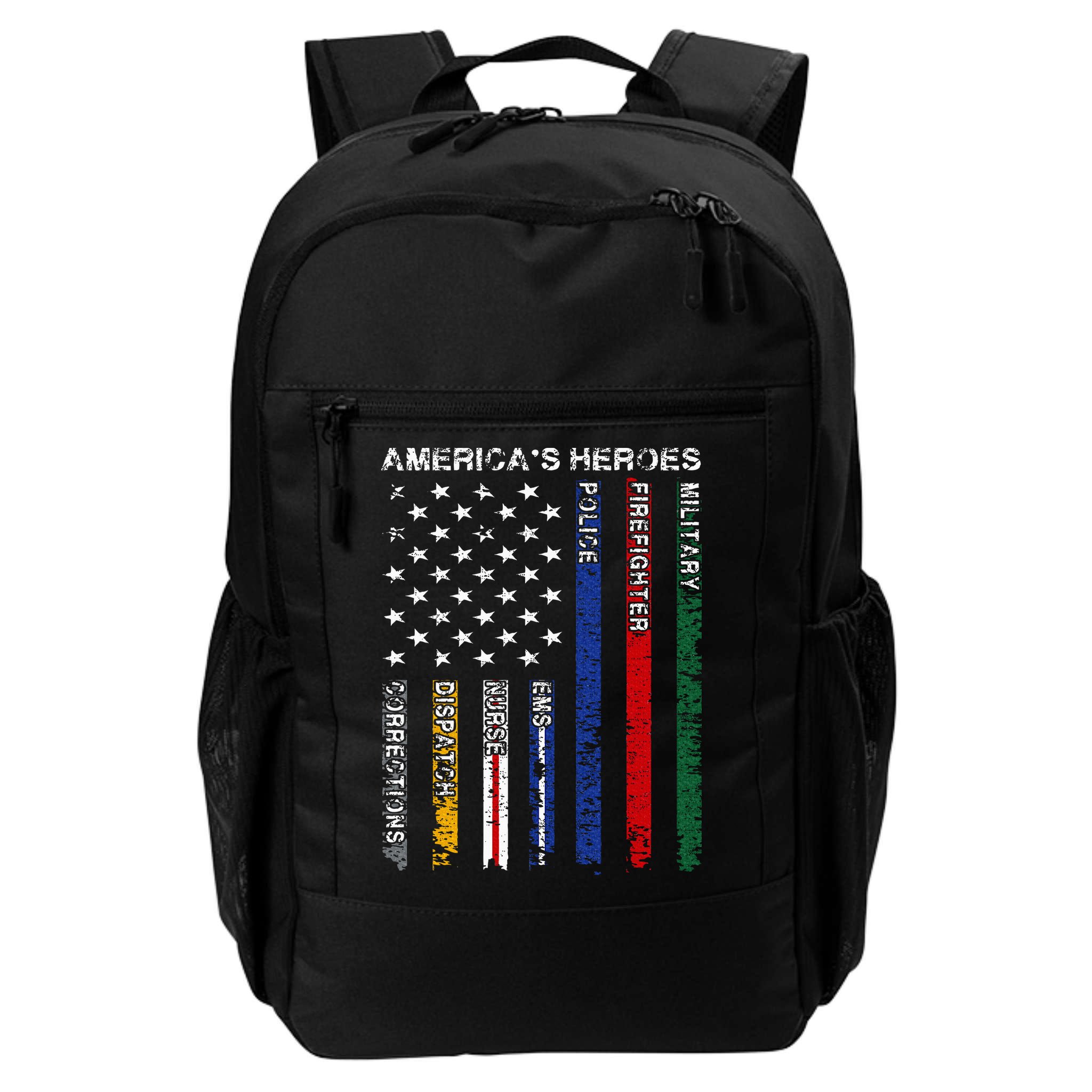 First Responders Hero Flag Nurse EMS Police Fire Military Backpack