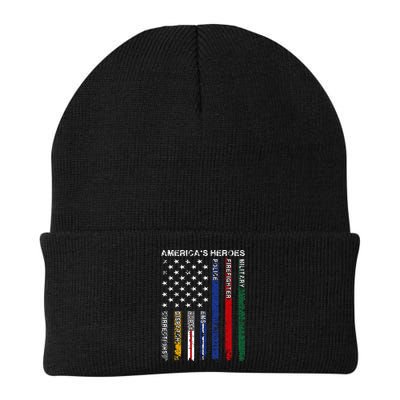 First Responders Hero Flag Nurse EMS Police Fire Military Beanie