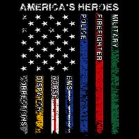 First Responders Hero Flag Nurse EMS Police Fire Military 16 in Basic Backpack