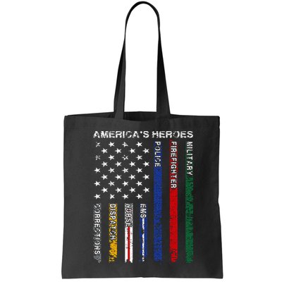 First Responders Hero Flag Nurse EMS Police Fire Military Bag