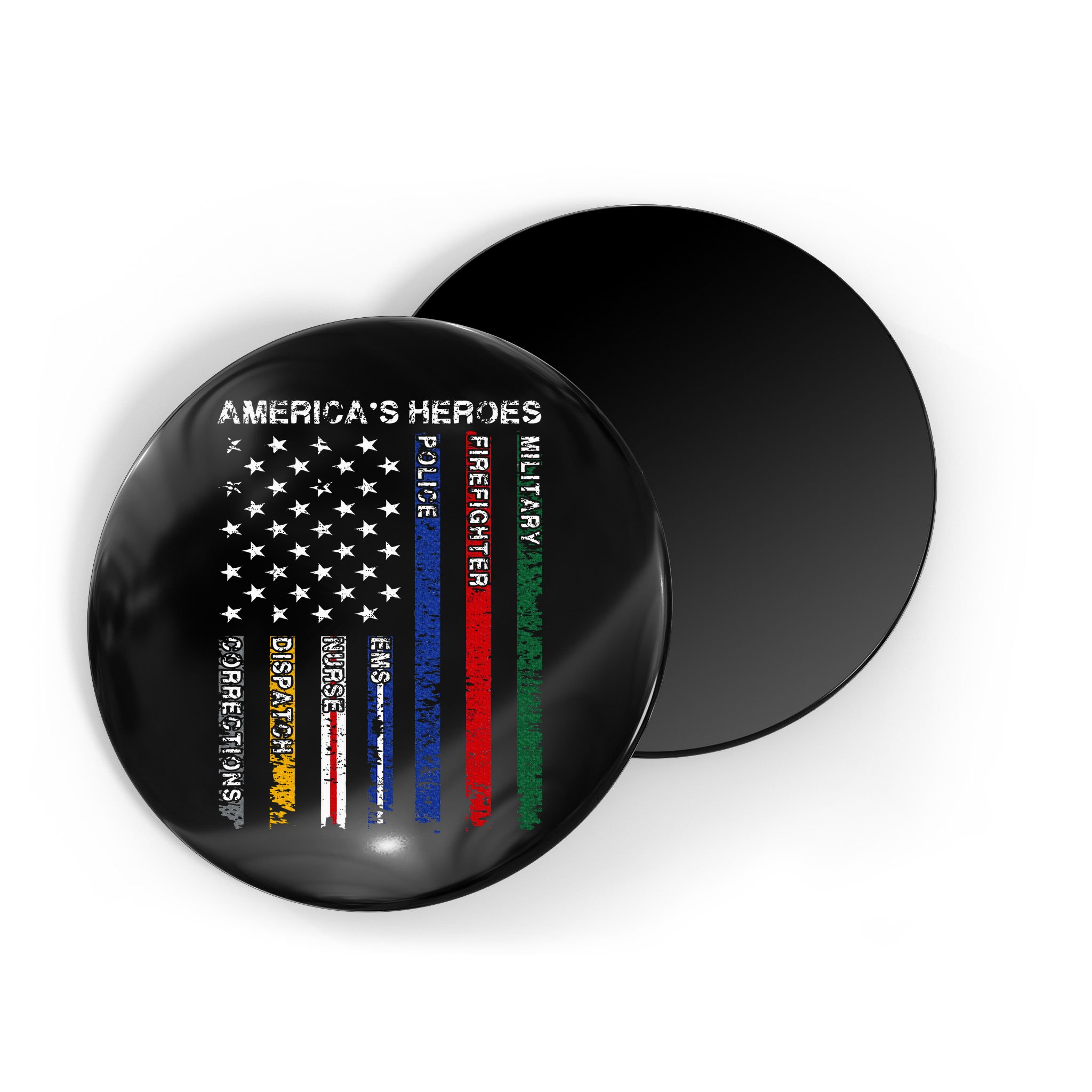First Responders Hero Flag Nurse EMS Police Fire Military Magnet