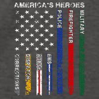 First Responders Hero Flag Nurse EMS Police Fire Military Vector Backpack