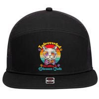 Funny Retro Hippy Hipster Glasses Cat Introverted But Willing To Discuss Cats 7 Panel Mesh Trucker Snapback Hat