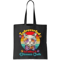 Funny Retro Hippy Hipster Glasses Cat Introverted But Willing To Discuss Cats Bag