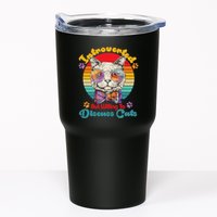 Funny Retro Hippy Hipster Glasses Cat Introverted But Willing To Discuss Cats Tumbler