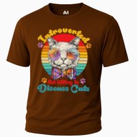 Funny Retro Hippy Hipster Glasses Cat Introverted But Willing To Discuss Cats Performance Shirt