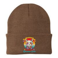 Funny Retro Hippy Hipster Glasses Cat Introverted But Willing To Discuss Cats Beanie