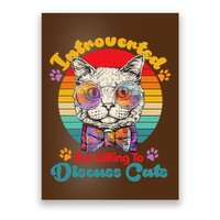 Funny Retro Hippy Hipster Glasses Cat Introverted But Willing To Discuss Cats Poster