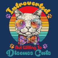 Funny Retro Hippy Hipster Glasses Cat Introverted But Willing To Discuss Cats Infant Baby Jersey Bodysuit