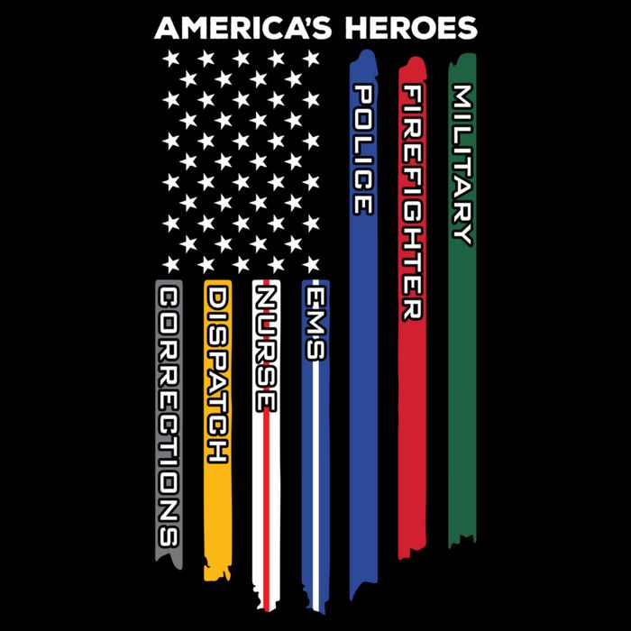 First Responders Heroes Police Military Firefighter Nurses Great Gift Impact Tech Backpack