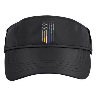 First Responders Heroes Police Military Firefighter Nurses Great Gift Adult Drive Performance Visor