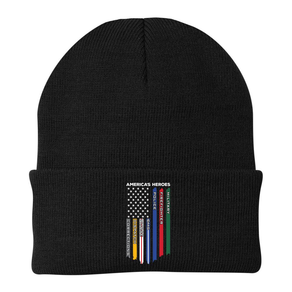 First Responders Heroes Police Military Firefighter Nurses Great Gift Beanie