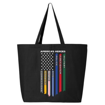 First Responders Heroes Police Military Firefighter Nurses Great Gift 25L Jumbo Tote