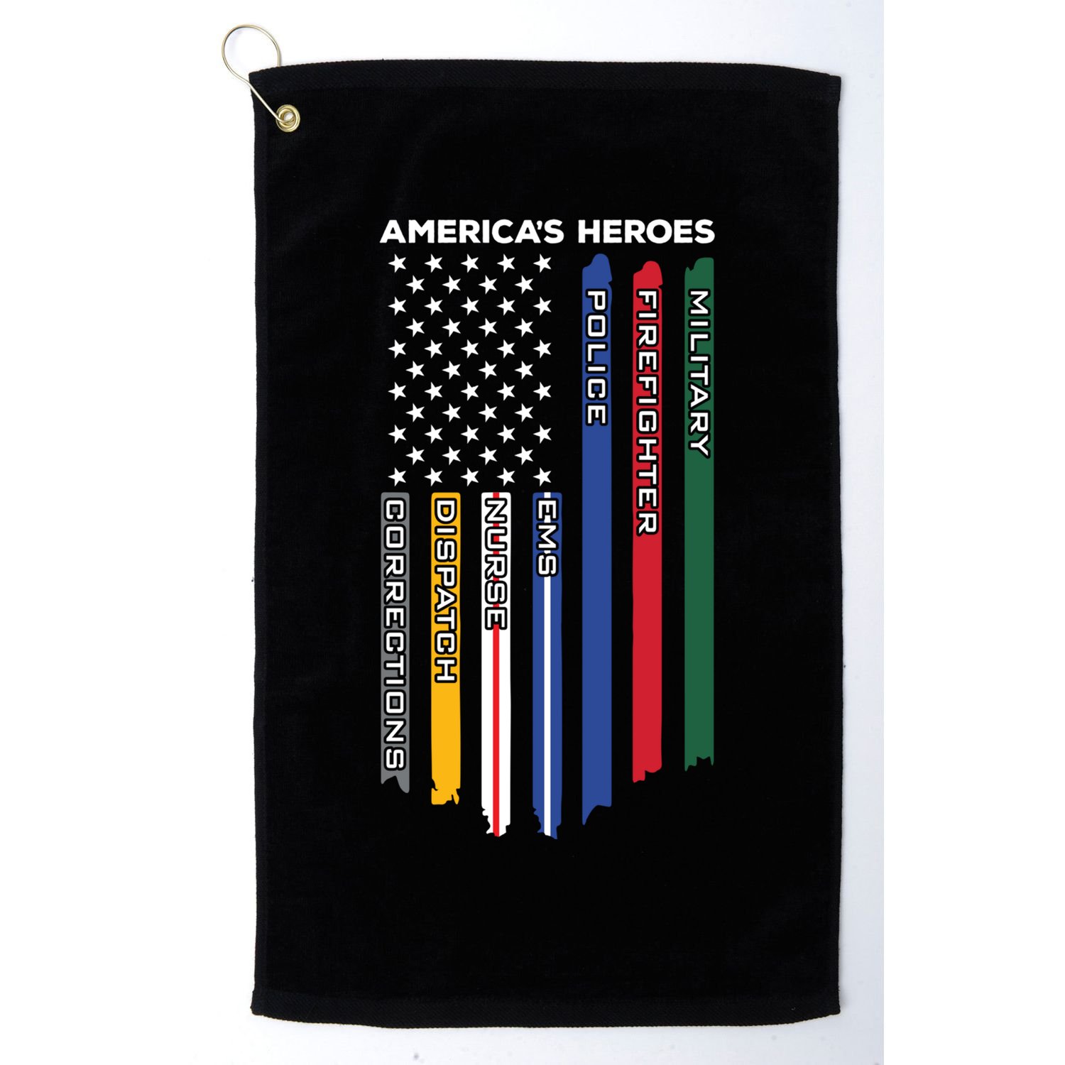 First Responders Heroes Police Military Firefighter Nurses Great Gift Golf Towel