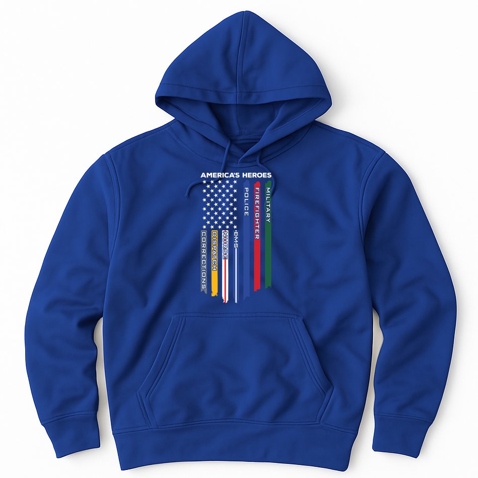 First Responders Heroes Police Military Firefighter Nurses Great Gift Hoodie