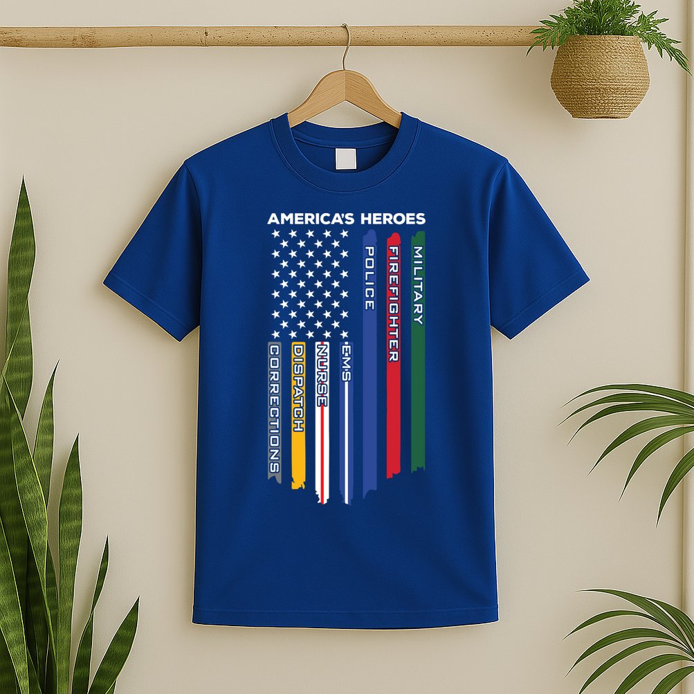 First Responders Heroes Police Military Firefighter Nurses Great Gift T-Shirt