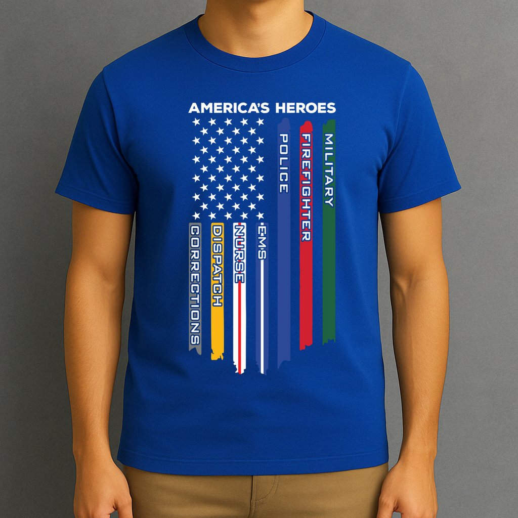 First Responders Heroes Police Military Firefighter Nurses Great Gift T-Shirt