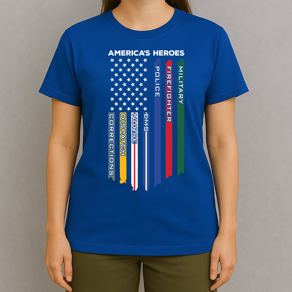 First Responders Heroes Police Military Firefighter Nurses Great Gift T-Shirt
