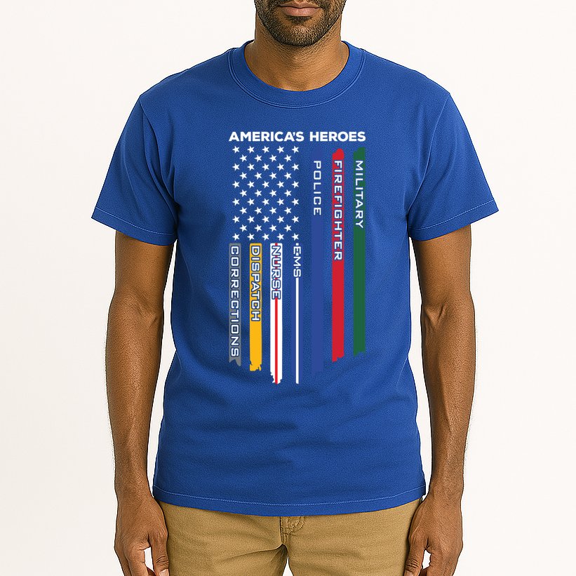 First Responders Heroes Police Military Firefighter Nurses Great Gift Tall T-Shirt