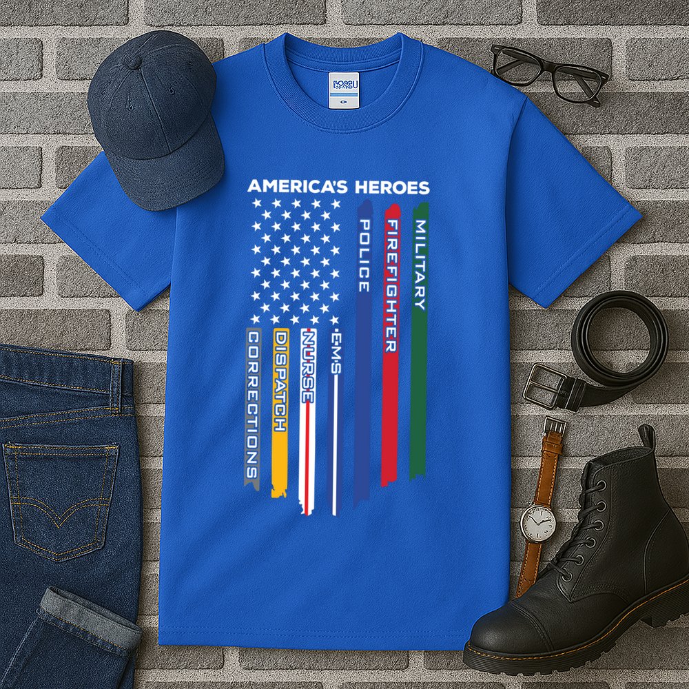 First Responders Heroes Police Military Firefighter Nurses Great Gift Tall T-Shirt
