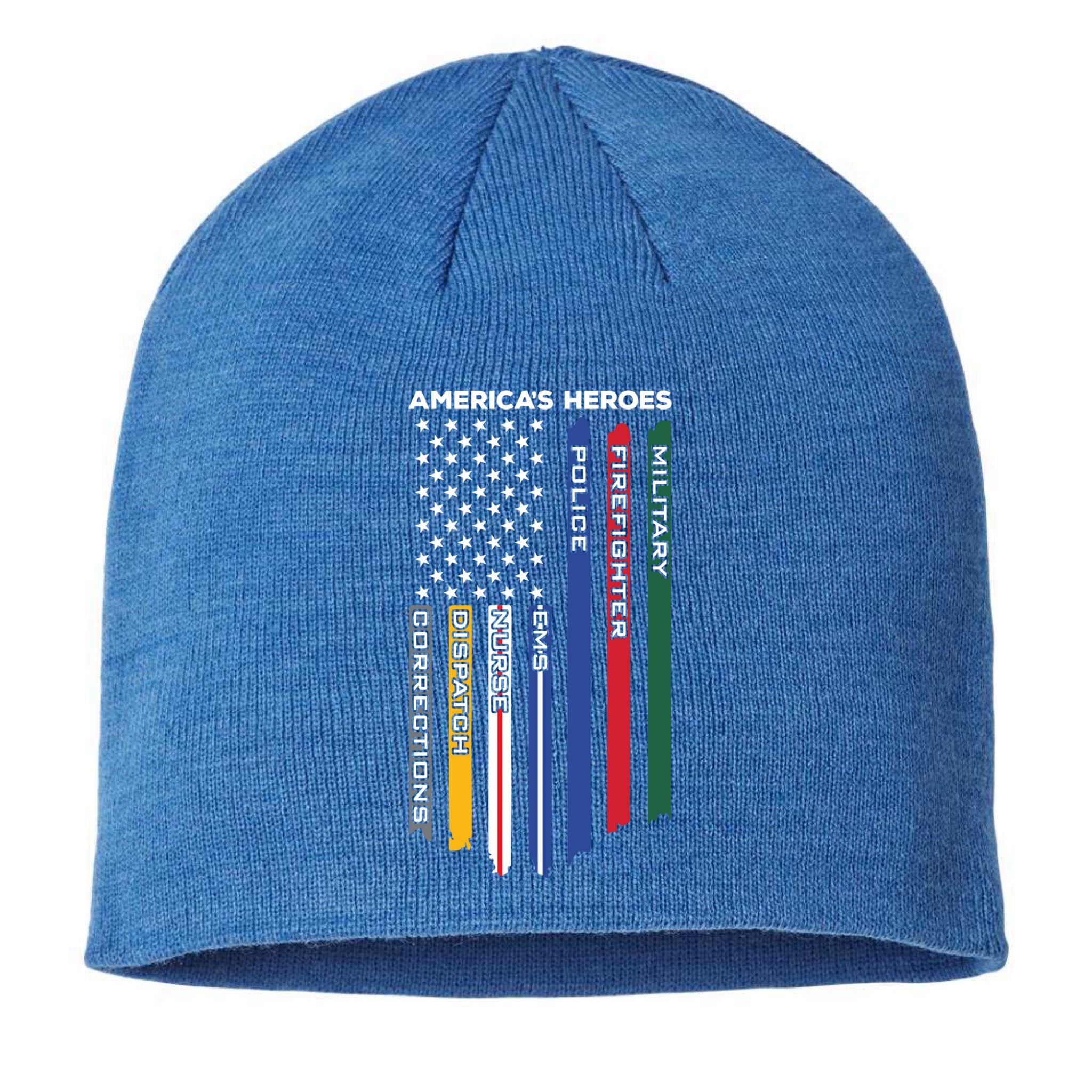 First Responders Heroes Police Military Firefighter Nurses Great Gift Sustainable Beanie