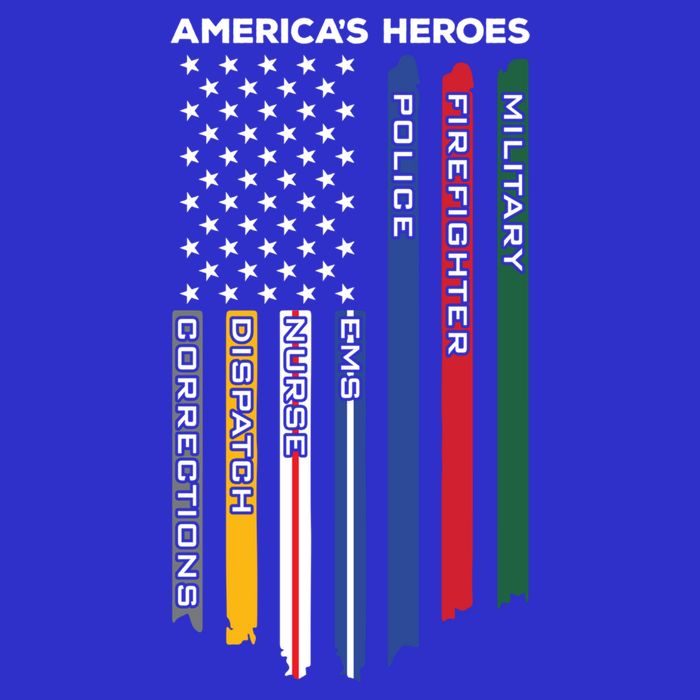 First Responders Heroes Police Military Firefighter Nurses Great Gift 16 in Basic Backpack