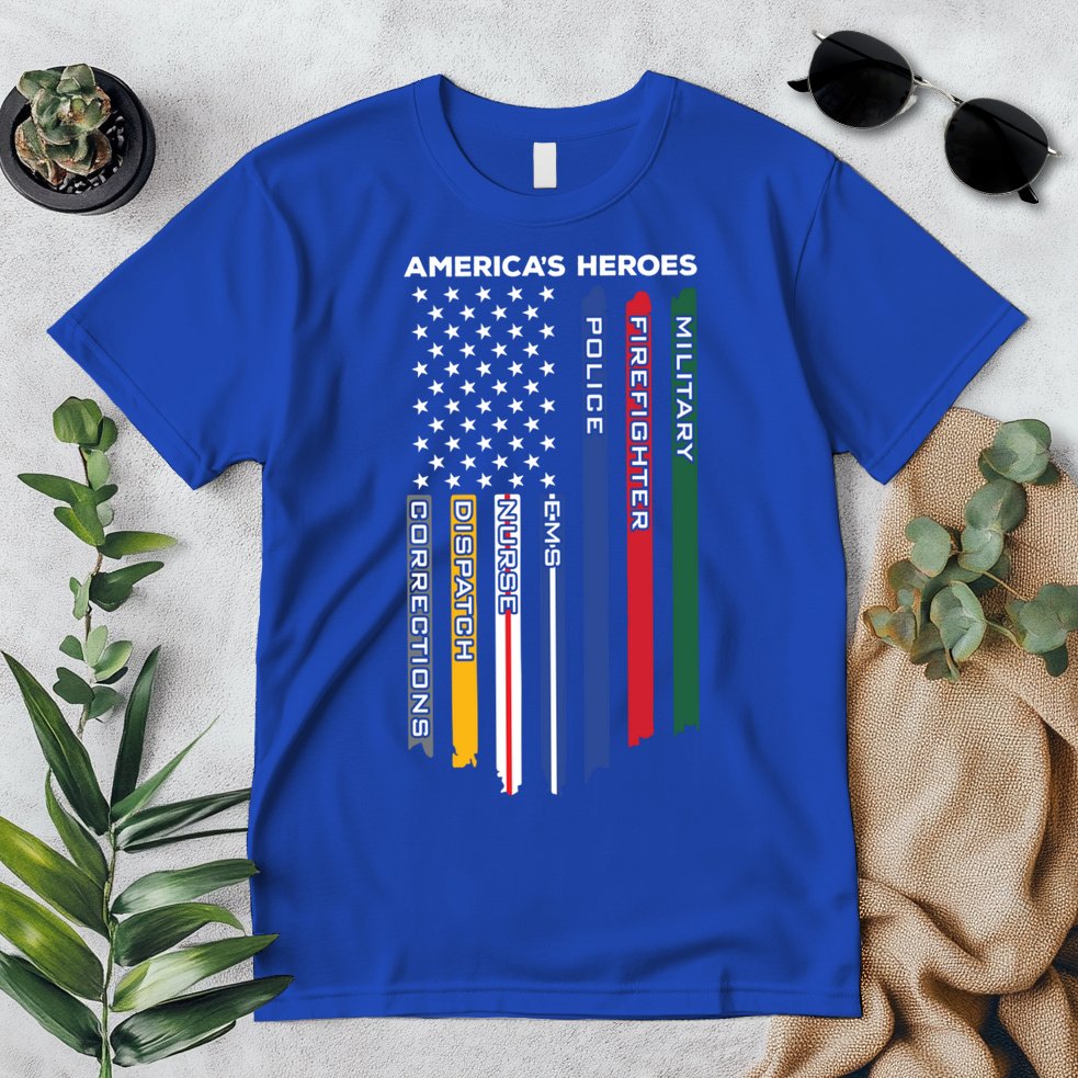 First Responders Heroes Police Military Firefighter Nurses Great Gift Premium T-Shirt