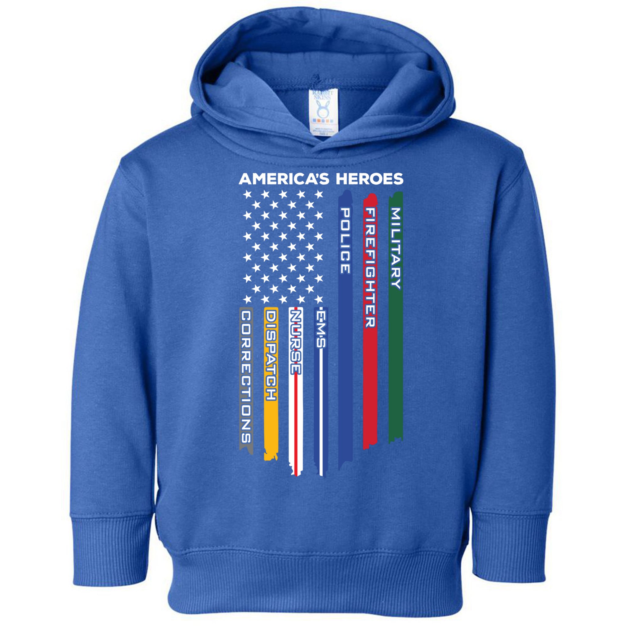 First Responders Heroes Police Military Firefighter Nurses Great Gift Toddler Hoodie