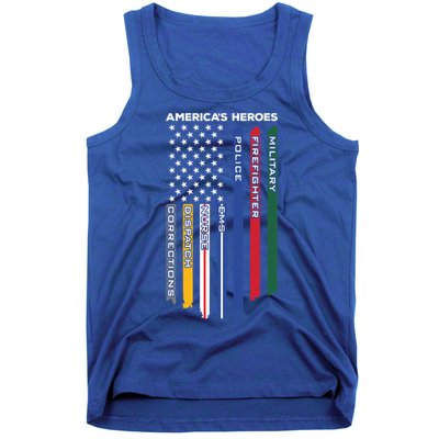 First Responders Heroes Police Military Firefighter Nurses Great Gift Tank Top