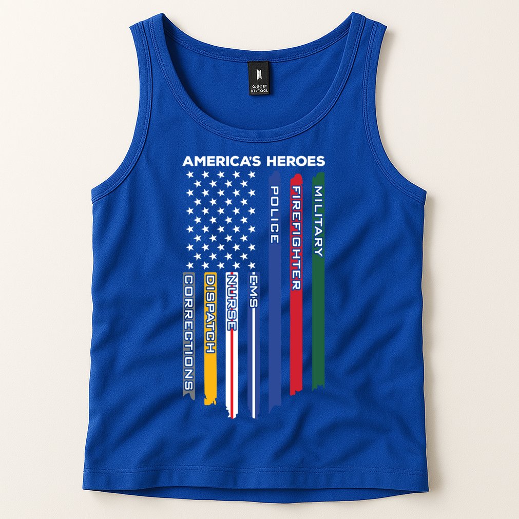 First Responders Heroes Police Military Firefighter Nurses Great Gift Tank Top