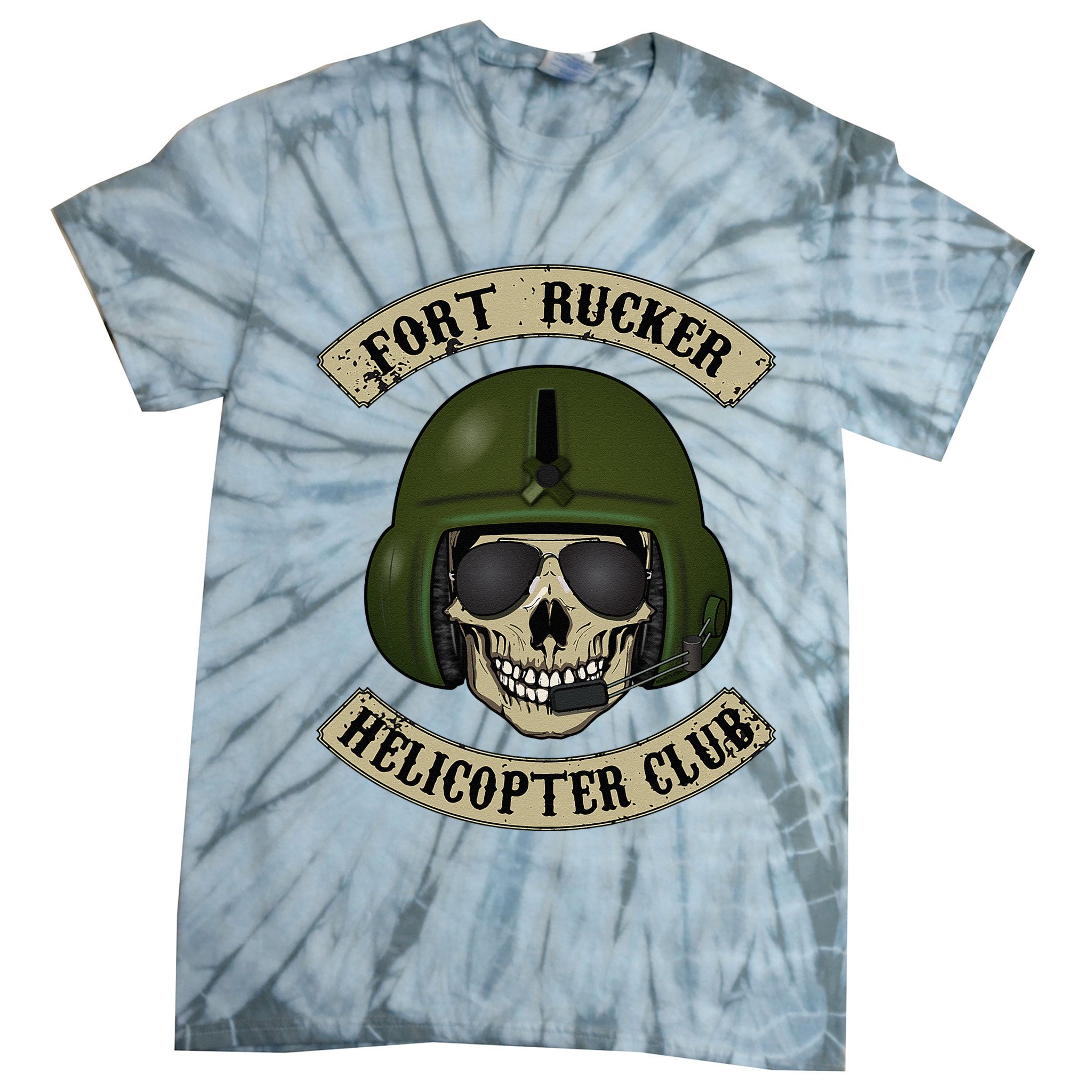 Fort Rucker Helicopter Club Tie-Dye T-Shirt