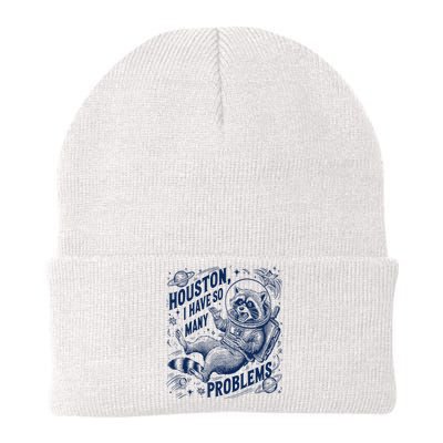 Funny Raccoon Houston I Have So Many Problems Knit Cap Winter Beanie