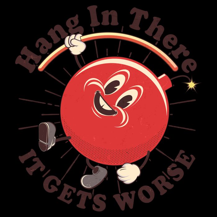 Funny Retro Hang In There It Gets Worse 16oz Travel Tumbler