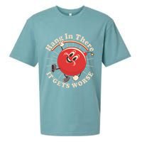 Funny Retro Hang In There It Gets Worse Sueded Cloud Jersey T-Shirt