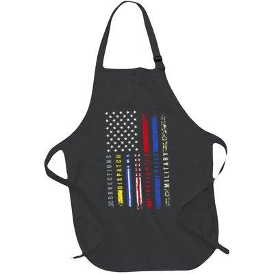 First Responders Hero Flag Nurse EMS Police Fire Military Apron