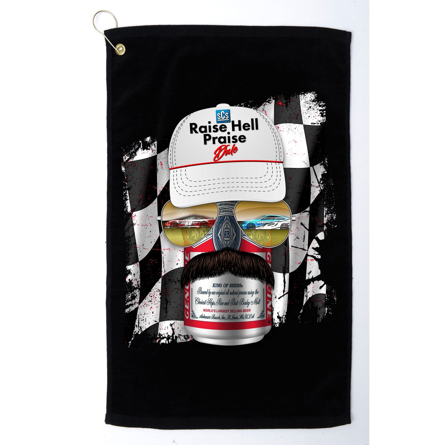 Funny Raise Hell Praise Dale Beer Can Golf Towel
