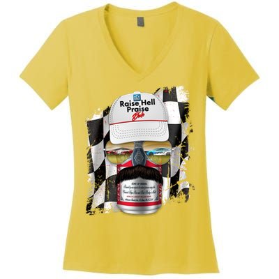Funny Raise Hell Praise Dale Beer Can Women's V-Neck T-Shirt