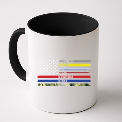 First Responders Hero Flag Nurse Ems Police Fire Military Gift Mug