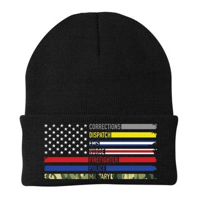 First Responders Hero Flag Nurse Ems Police Fire Military Gift Beanie