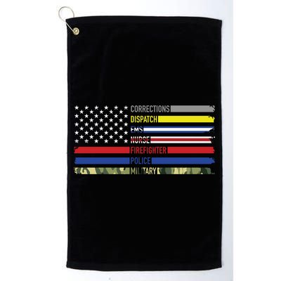 First Responders Hero Flag Nurse Ems Police Fire Military Gift Golf Towel