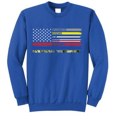 First Responders Hero Flag Nurse Ems Police Fire Military Gift Sweatshirt