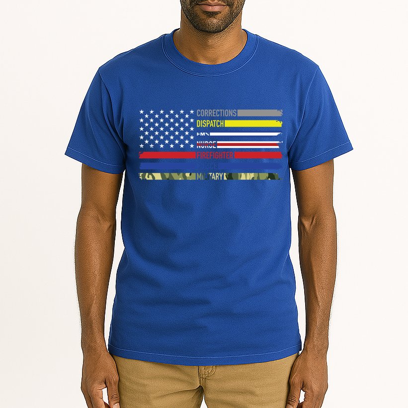 First Responders Hero Flag Nurse Ems Police Fire Military Gift Tall T-Shirt