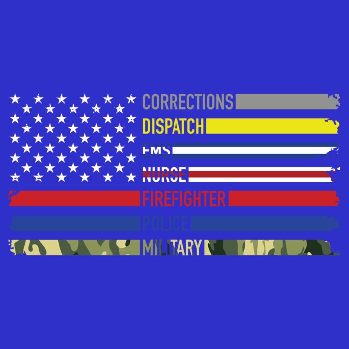 First Responders Hero Flag Nurse Ems Police Fire Military Gift Tall T-Shirt