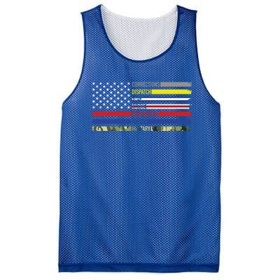 First Responders Hero Flag Nurse Ems Police Fire Military Gift Mesh Reversible Basketball Jersey Tank