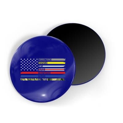 First Responders Hero Flag Nurse Ems Police Fire Military Gift Magnet