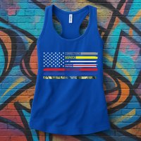 First Responders Hero Flag Nurse Ems Police Fire Military Gift Womens Tank Top