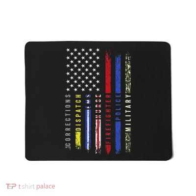 First Responder Hero Flag Nurse Ems Police Fire Brigade Military Mousepad