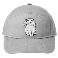 Funny Rabbit Hipster Bunny Geek Nerd Women 7-Panel Snapback Hat