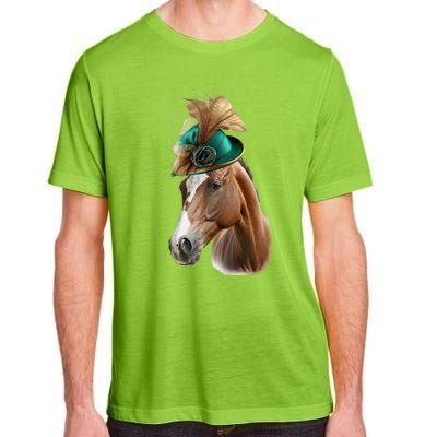 Funny Race Horse Gift Ridin' Derby Funny Gift Adult ChromaSoft Performance T-Shirt